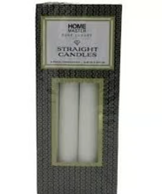 Home-Master Candles ea Straight-Unscented 12pk