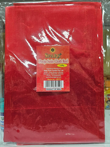 Spark Pooja-Cloth ea red 1Mtr - Copy